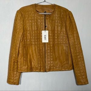 Brown Leather Jacket.  Size XL